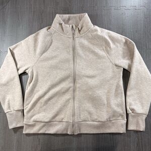 Mondetta Ladies Heathered Full Zip Fleece Irish Cream Size Large